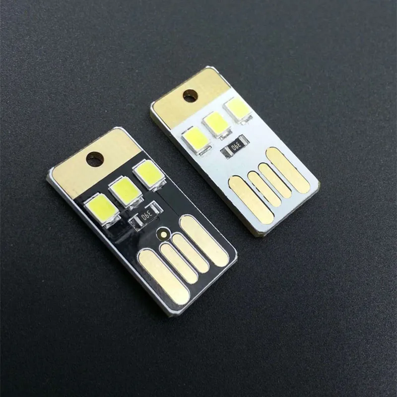 2 шт. светодиодный карманный карты Портативный ночной Светильник USB лампа