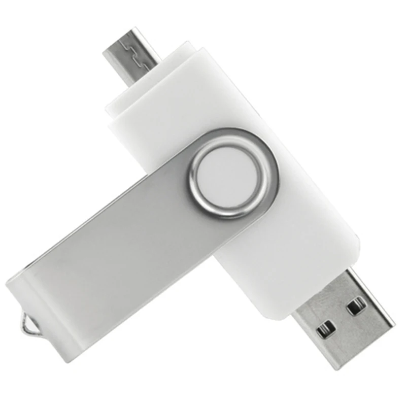 Флеш-накопитель USB2.0 OTG 4 ГБ 8 ГБ 16 ГБ 32 ГБ 64 ГБ флеш-накопитель внешняя карта памяти 64 Гб U диск для Android мобильных устройств ПК - Цвет: Белый