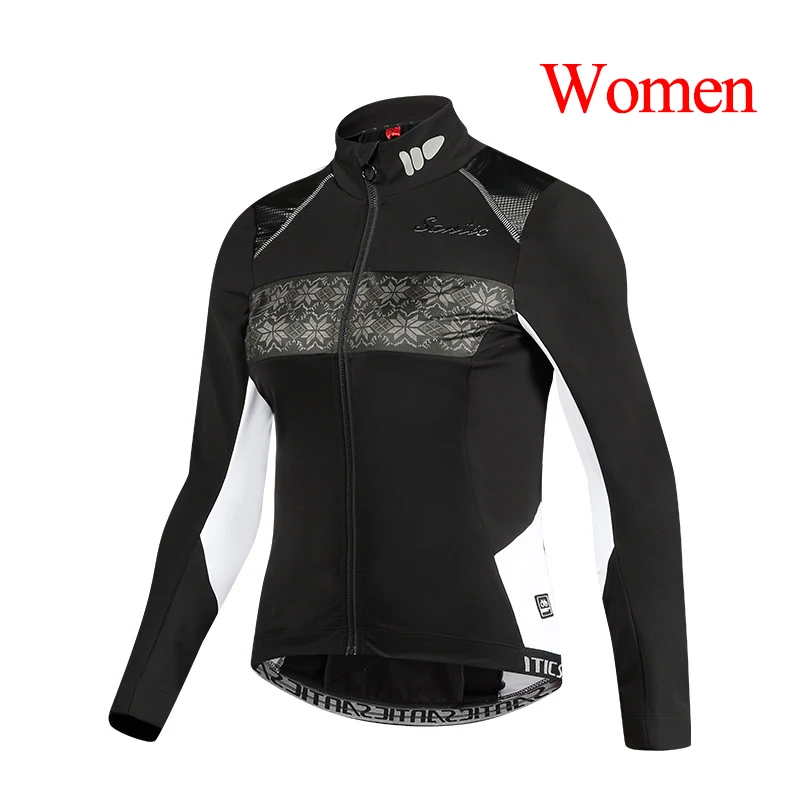 Women Style Женская и Мужская ветрозащитная велосипедная куртка Santic, сезон осень-зима, Флисовая теплая велосипедная куртка, профессиональная велосипедная куртка, штормовка, Ropa Ciclismo - Цвет: Women Style