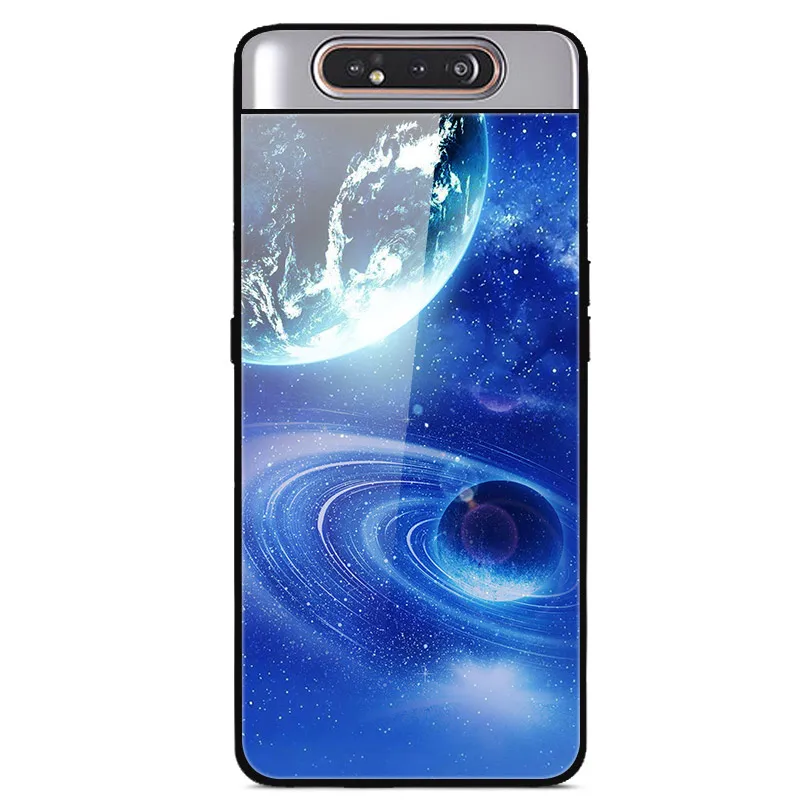 6," чехол для samsung A80, чехол A 80, роскошная задняя крышка из закаленного стекла для samsung Galaxy A80 A90 A 90, чехол, мягкий ТПУ бампер, рамка