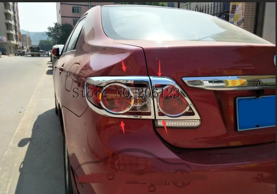 Для Toyota Corolla Altis 2011 2012 2013 корпус автомобиля задний светильник рамка для лампы Стайлинг ABS Хромированная накладка