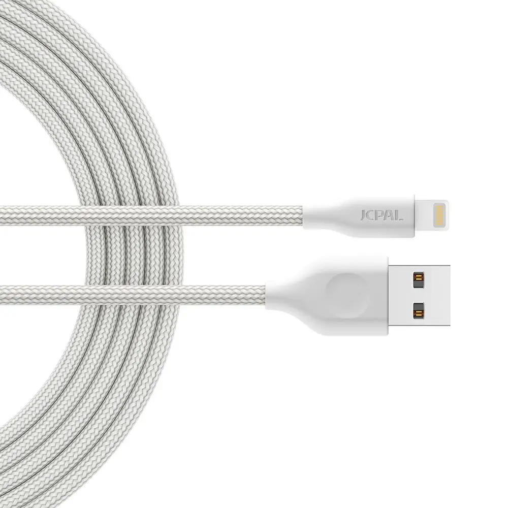 White JCPAL кабель с сертификацией MFi для Lightning-USB кабель 8 pin для iPhone XS Max 2.4A - Color: White