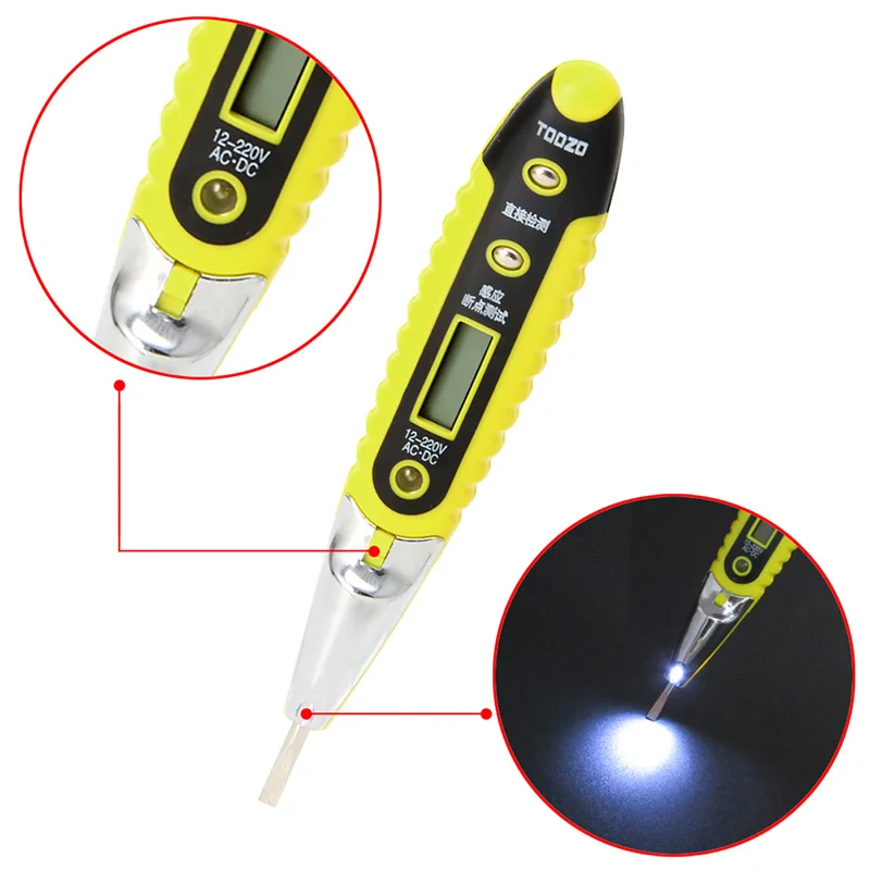 Многофункциональный светодиодный цифровой тестер ручка электронный датчик