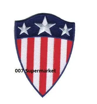 4 &quotCaptain America щит форма костюм из фильма ТВ вышитый логотип термоклейкая нашивка
