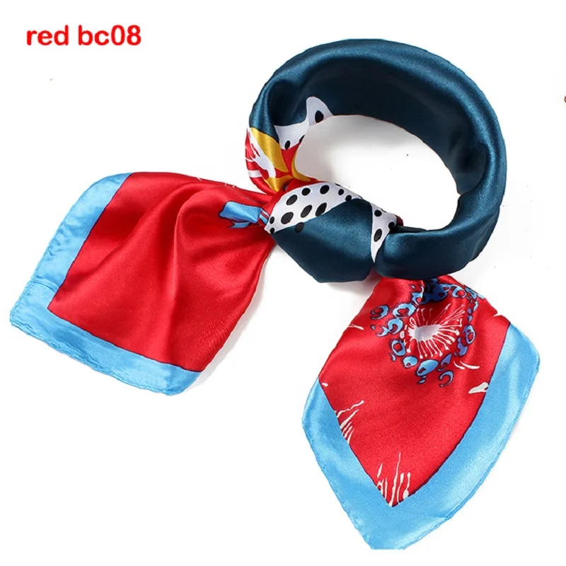 Бандана женский маленький квадратный шелковый шарф с принтом маленькие размеры