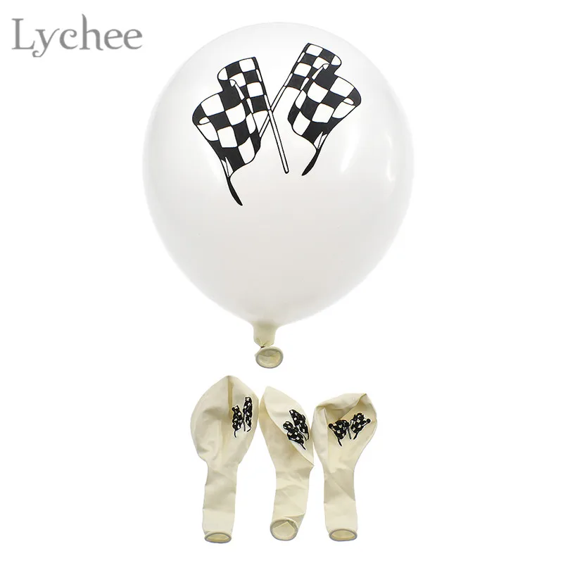 Lychee Life 10 шт дюймовый Гоночный флаг латексный шар клетчатые воздушные шары для