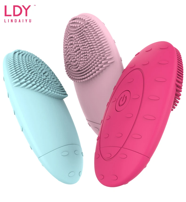 LDY NEW USB Facial Cleansing Brush Sonic Vibration Mini Face Cleaner Silicone Deep Pore Cleaning Electric Waterproof Massage | Бытовая