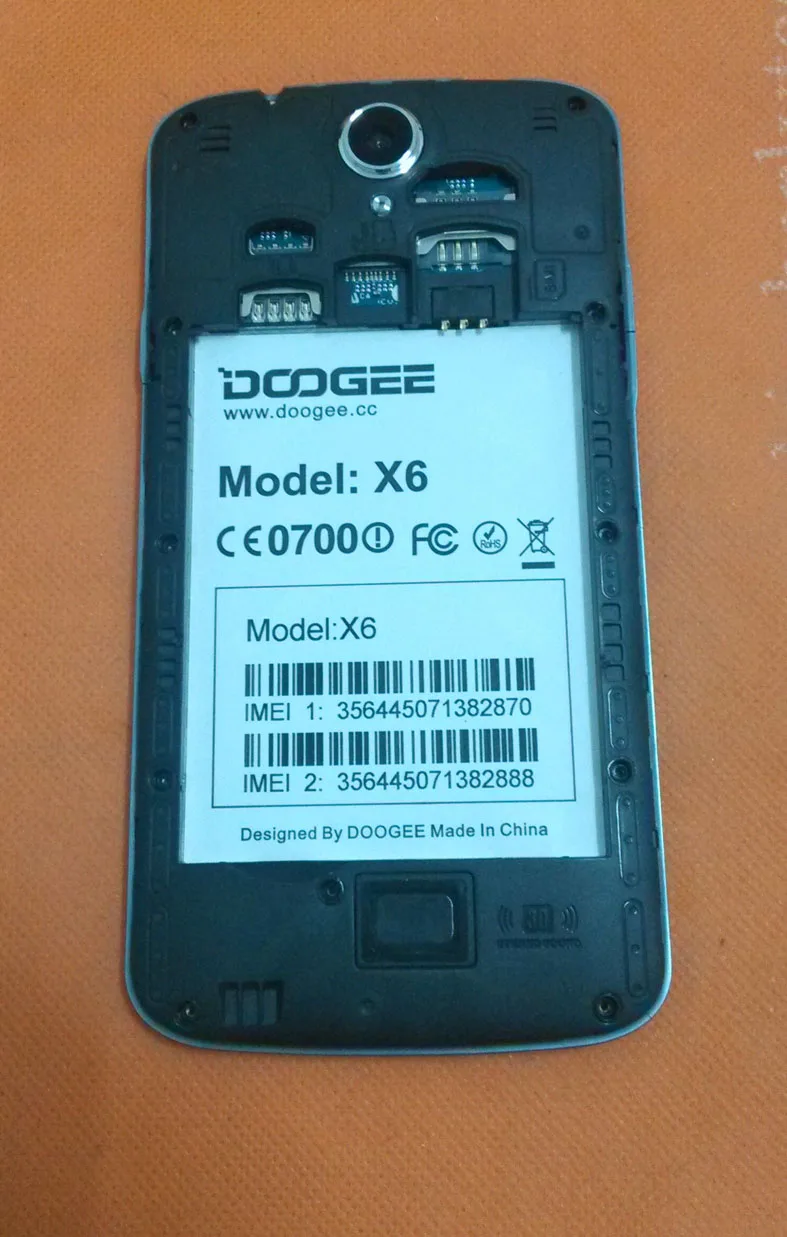 Оригинальный чехол для задней панели с антеннами Для Doogee X6 MTK6580 Quad Core 5 &quotHD x 0