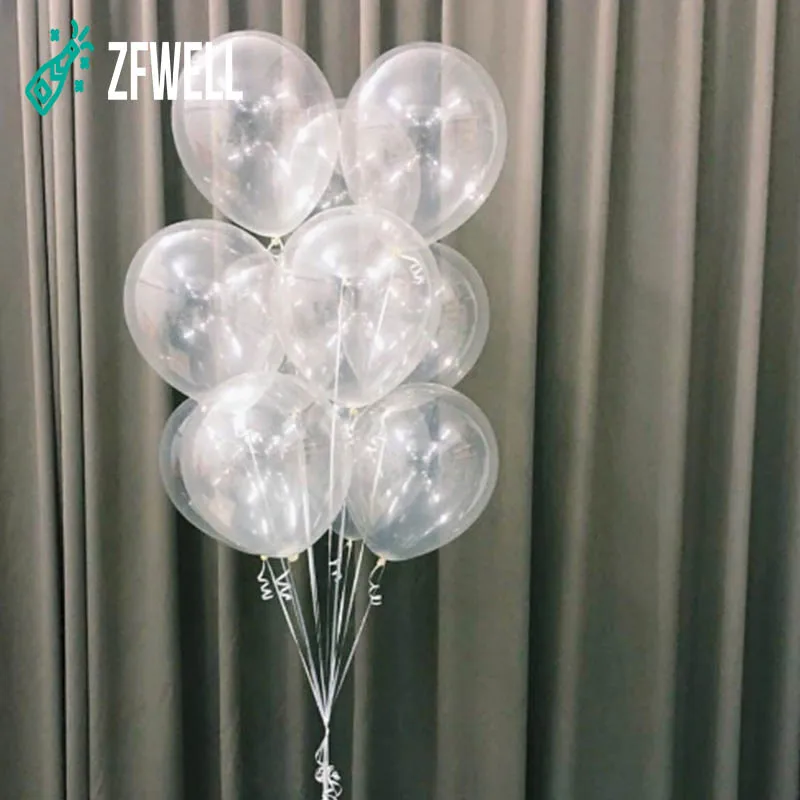 ZFWELL10pz/lot12inch прозрачный воздушный шар из латекса Свадебные Романтическая свадьба
