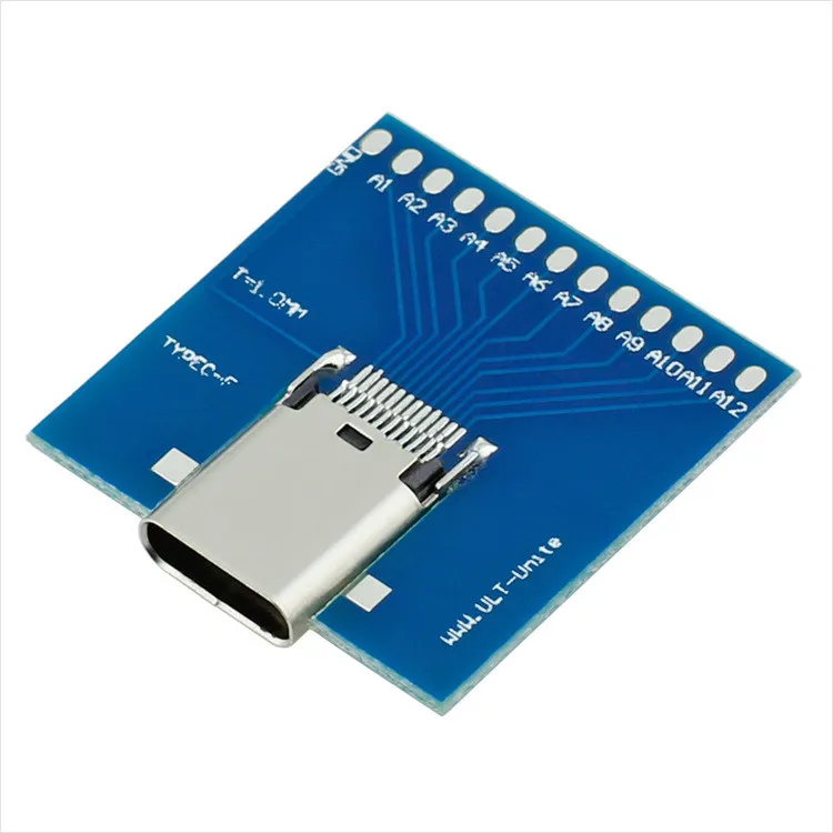 DIY 24pin USB 3 1 Тип C гнездо разъема SMT с ПК совета |