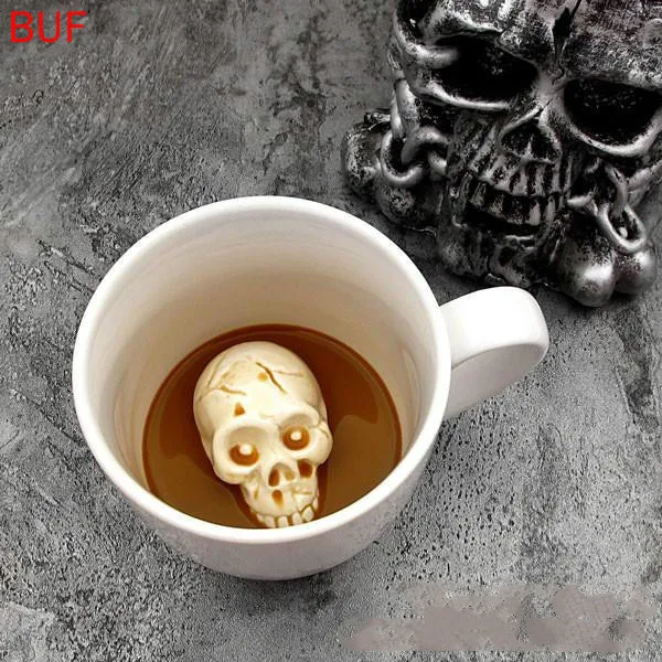 Череп кофейные чашки и кружки креативные кофейные кружки керамическая экологически Милая кружка забавная Кружка для офиса