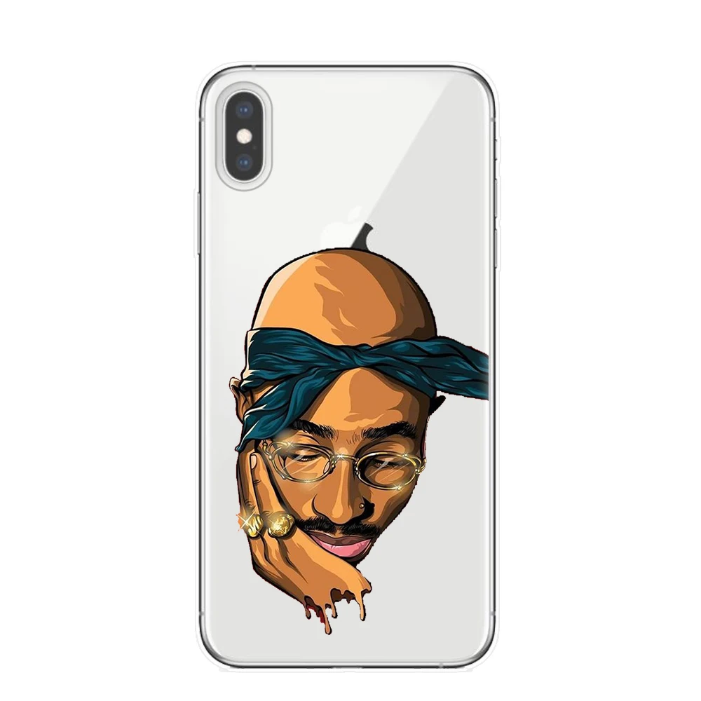 2Pac macaveli Tupac Amaru Shakur прозрачный силиконовый мягкий чехол для телефона из ТПУ для iPhone X XR XS Max 7 8 6 6S Plus 5S SE Fundas Coque