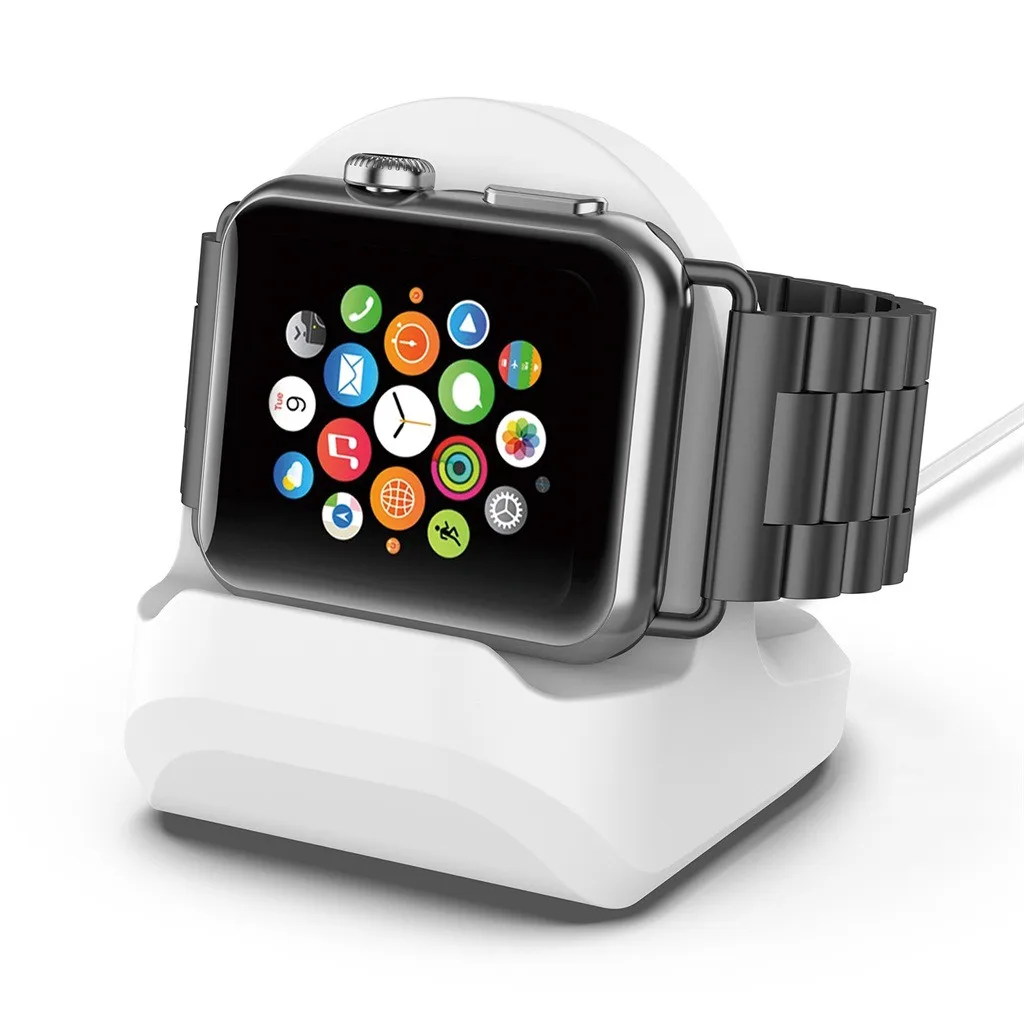 Силиконовый Держатель зарядного устройства док станция для Apple Watch 1 2 3 4 42 мм 38 40 44
