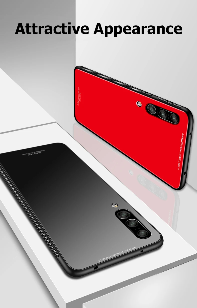 Чехол для Samsung Galaxy A7 2018 силиконовая рамка закаленное стекло жесткая задняя крышка