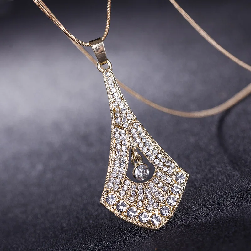 Комплект ювелирных изделий с подвеской роскошные серьги имитацией диаманта