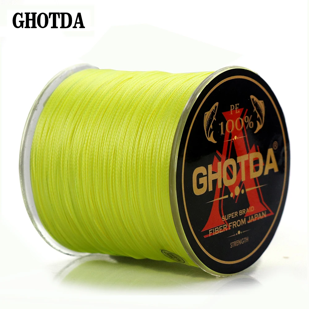 GHOTDA 100% супер прочная плетеная рыболовная леска 500 м 8 нитей рыболовные