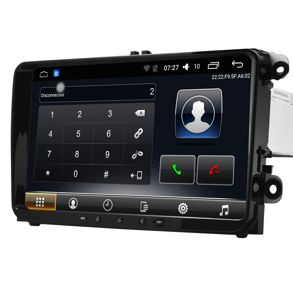 Автомобильный стерео радио GPS навигация VW 9 &quot2 ГБ/16 ГБ Android 7 1 Bluetooth 64 бит