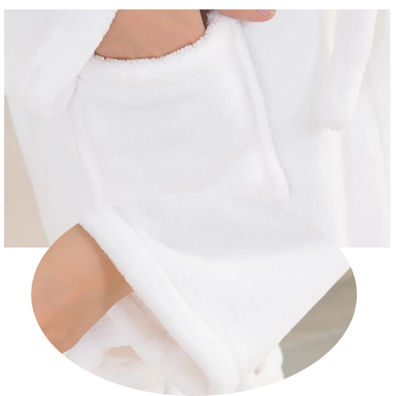 Long Bathrobes Women Robe Autumn Winter Warm Sleeve Flannel Female Sleepwear Lounges Homewear Pyjamas Nightdress | Женская одежда