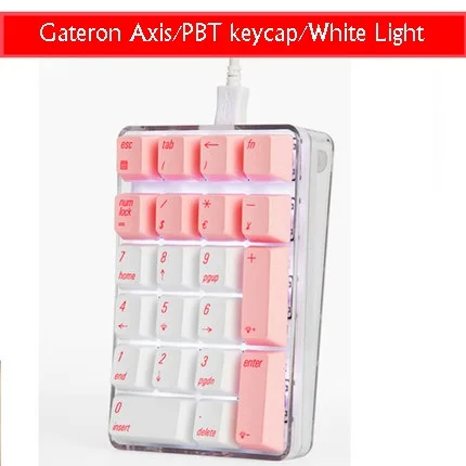 Все новые Magicforce Crystal 21 ключ USB Проводная Механическая клавиатура внешняя официальная цифровая клавиатура Cherry, Gateron Механическая ось - Цвет: Красный