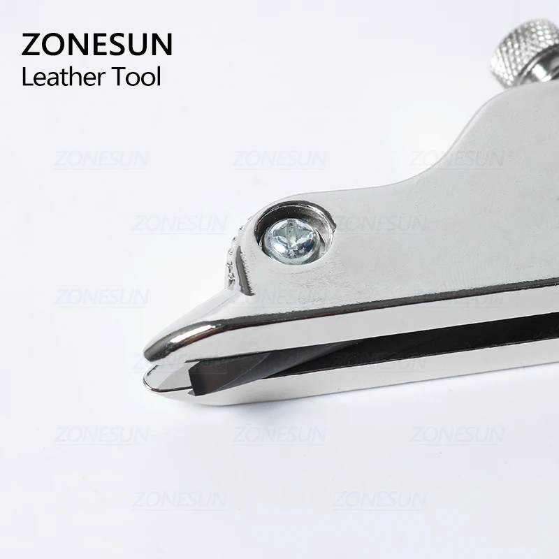 ZONESUN ручной многофункциональный регулируемый из нержавеющей стали DIY кожаный ремесло инструмент v-типа Groover траншеекопатель