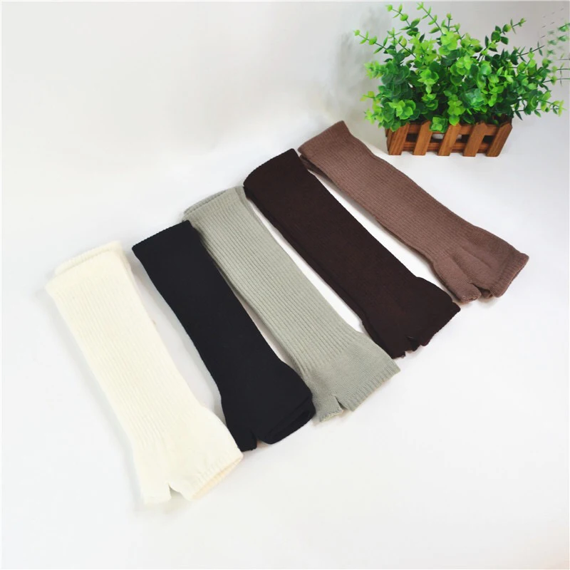 Women Summer UV Arm Warmers Set Solid Color No Toe Sunscreen Cotton Driving Protection Elastic Long Sleeve | Аксессуары для одежды