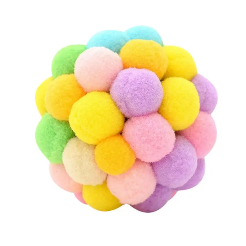 BM0073 Кошки Радужный колокольчик скрипучий мяч игрушка для кошек игрушки для кошек устойчивые к царапинам товары для кошек домашние развлекательные игрушки товары для домашних животных - Цвет: BM0073