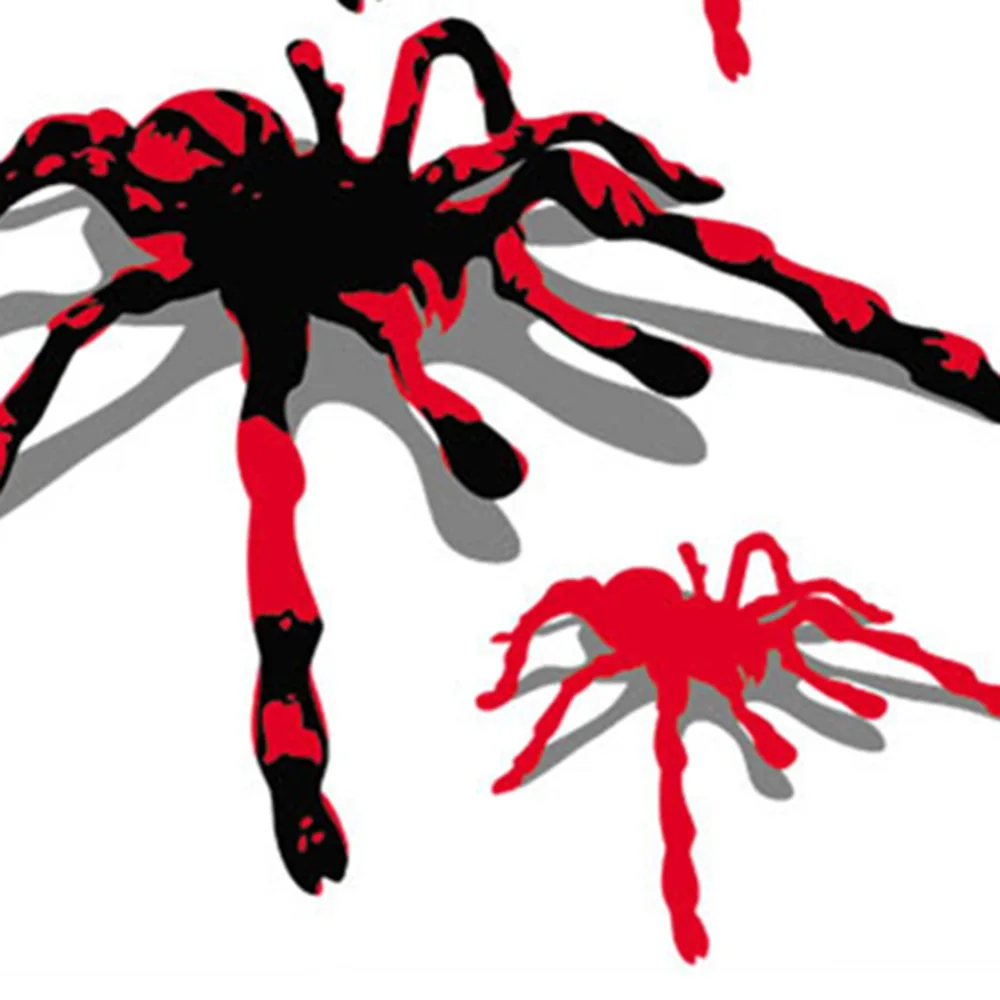 Креативная наклейка на машину мотоцикл украшение террор крутой красный паук