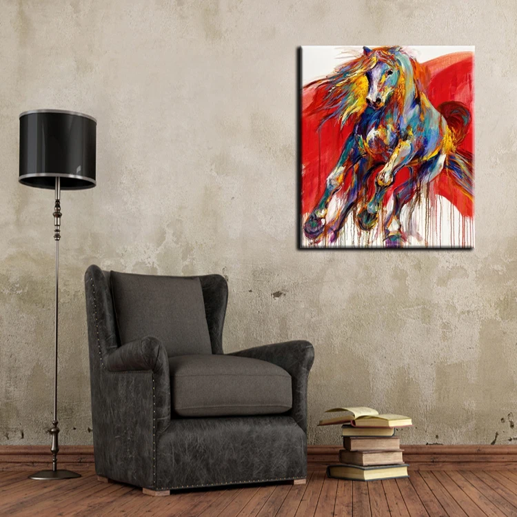 Коричневая лошадь картина маслом на холсте Ручная роспись высокое качество