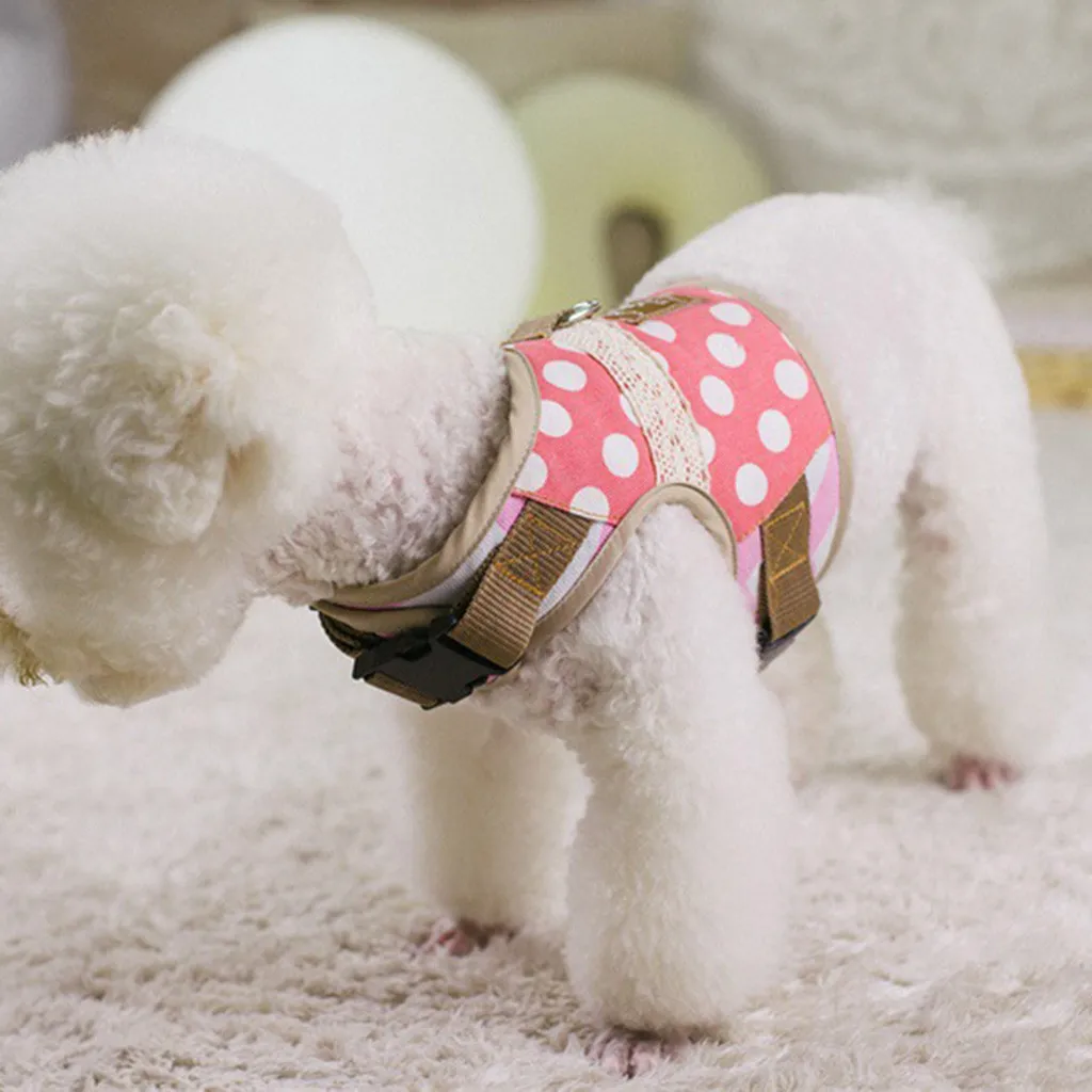 Регулируемый нагрудный ремень для собак модный Воздухопроницаемый поводок