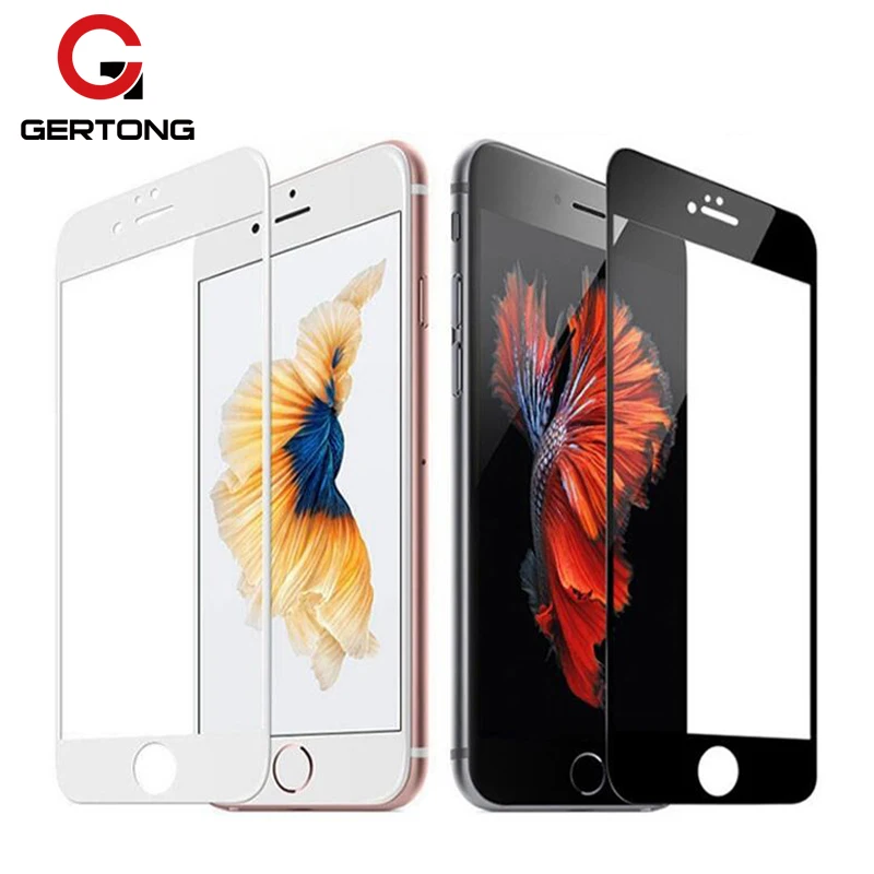 GerTong полное покрытие экрана протектор из закаленного стекла для iPhone X 8 7 Plus 6 6s 5 5S SE закаленное Взрывозащищенная пленка