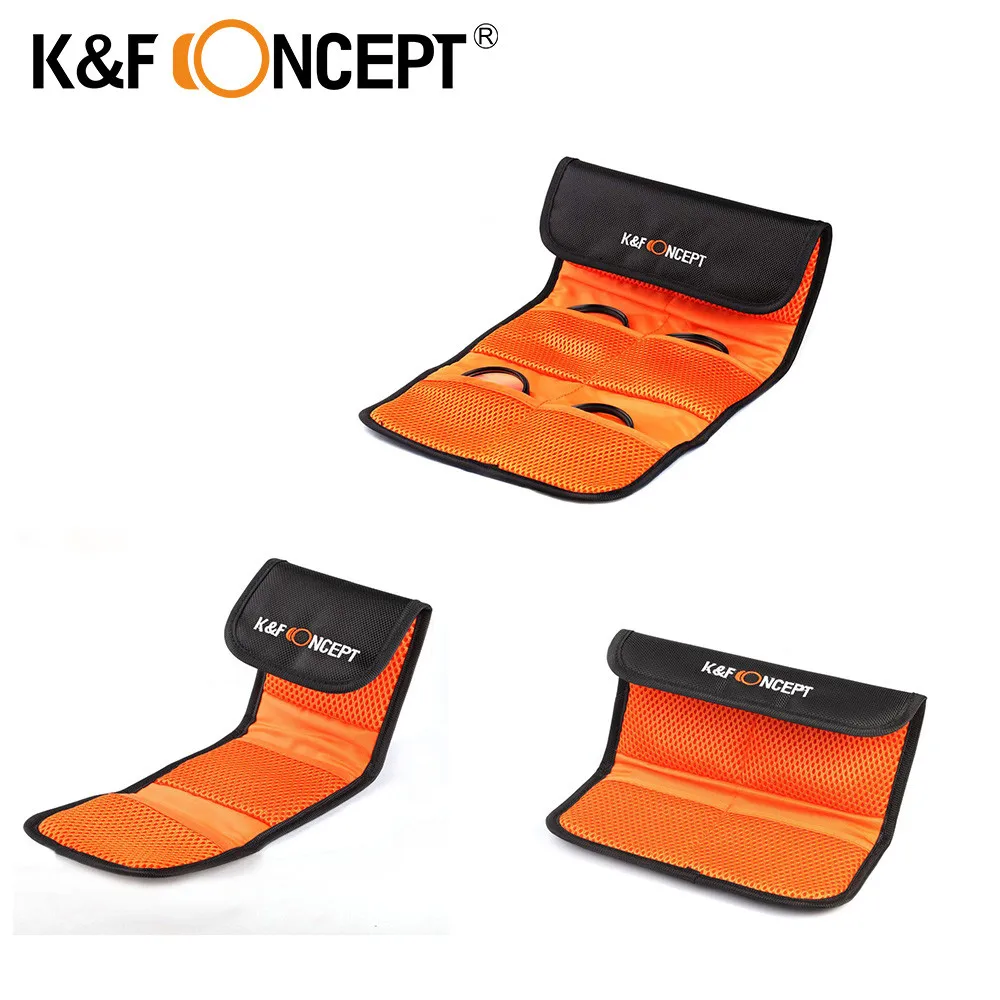 Чехол бумажник для фильтров K & F CONCEPT 3/4/6 кармана 49 мм 52 55 58 62 67 72 77 УФ фильтр CPL FLD|filter