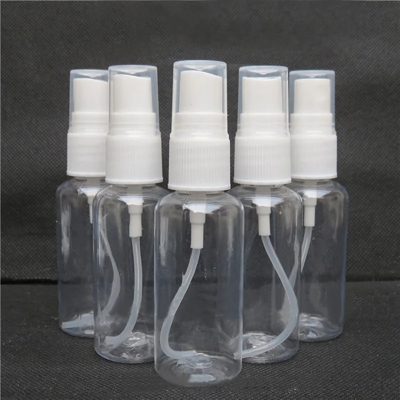 10PCs 30ml Clear Empty Plastic Sprayer Container Refillable Cosmetic Atomizer Essential Oil Perfume Travel Bottle | Красота и