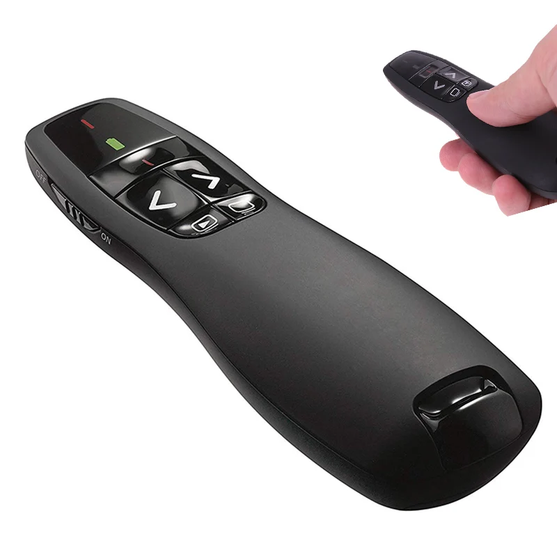 Rovtop 2,4 ГГц USB R400 беспроводной PPT пульт дистанционного управления Портативный Ручной ведущий пульт дистанционного управления красная лазерная ручка для Powerpoint Z2