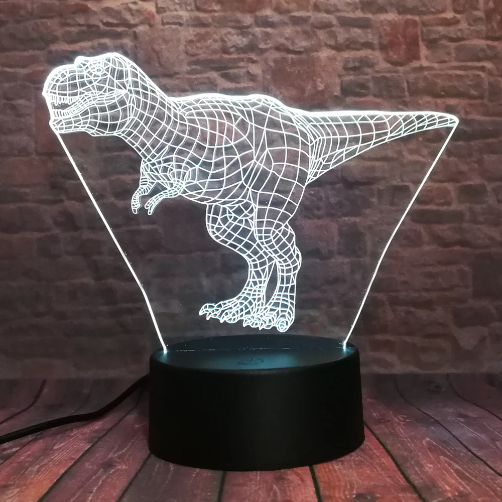 Новый властный 3D Тираннозавр Рекс Динозавр Дракон Парк Юрского периода 7 цветов