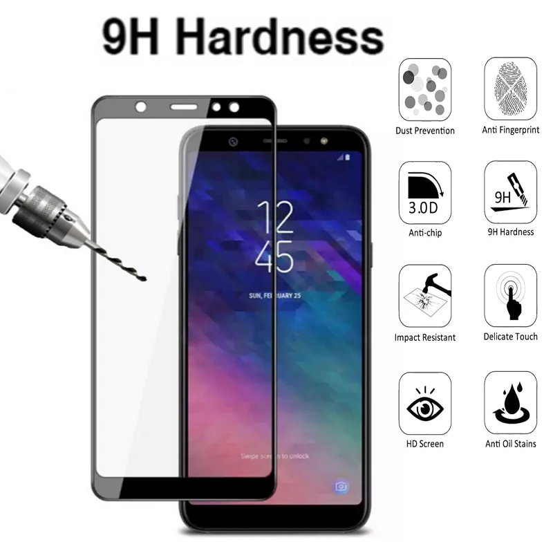 Защитное стекло закаленное для Samsung A6 2018 Plus A8 2018|Защитные стёкла и плёнки