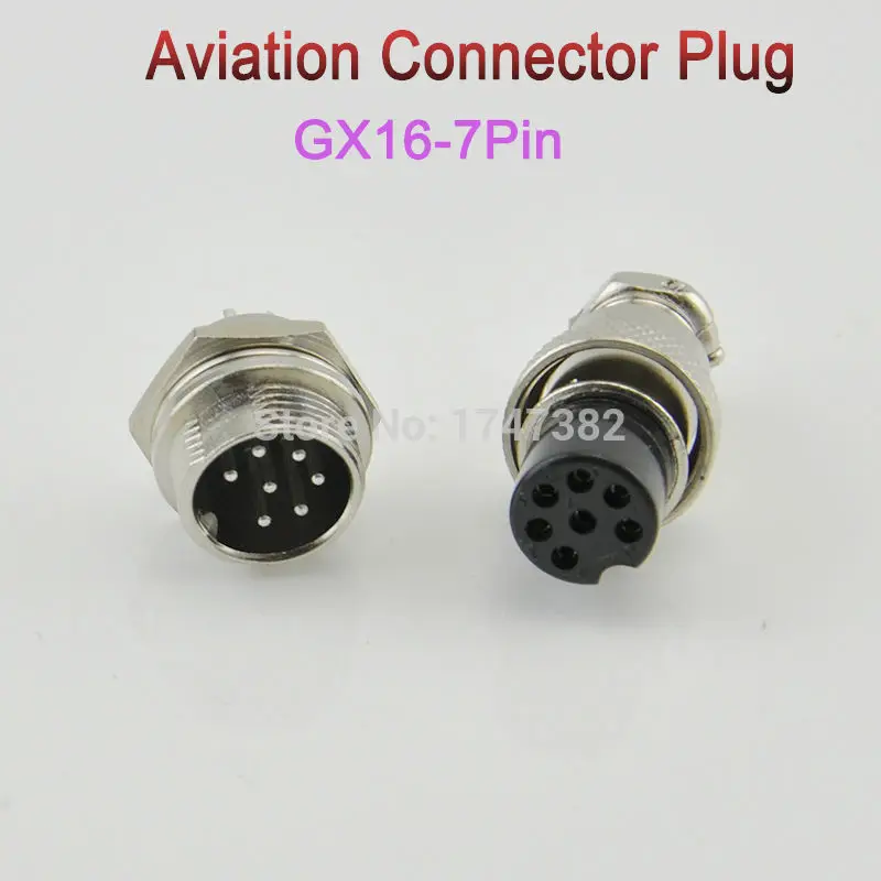 Бесплатная доставка 1 пара стандартная штепсельная Вилка для мужчин и женщин GX16 7P