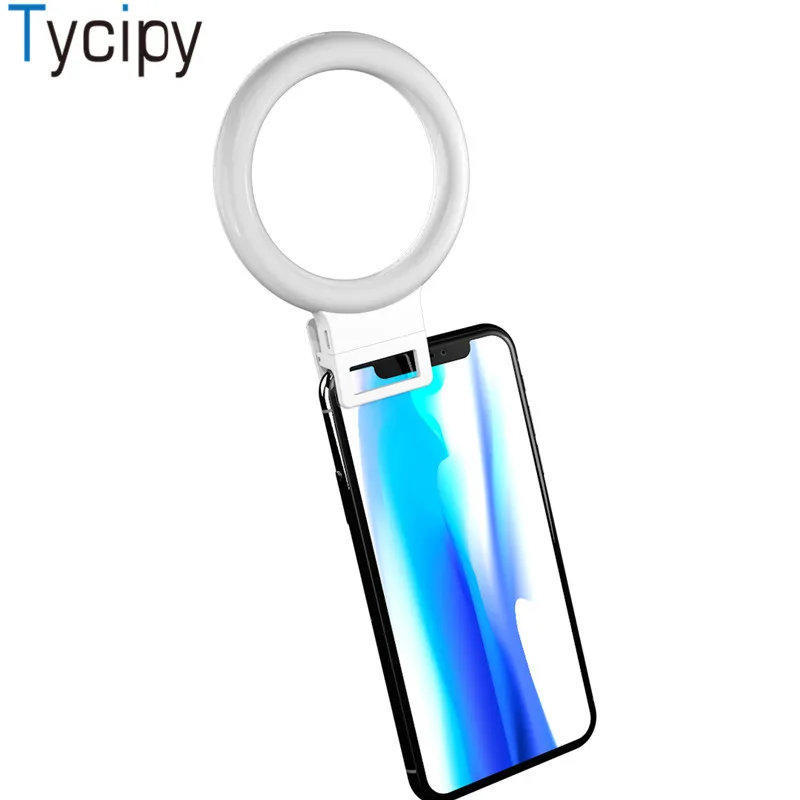 Tycipy Self Night Flash Light Универсальная Портативная кольцевая светящаяся фотокамера для