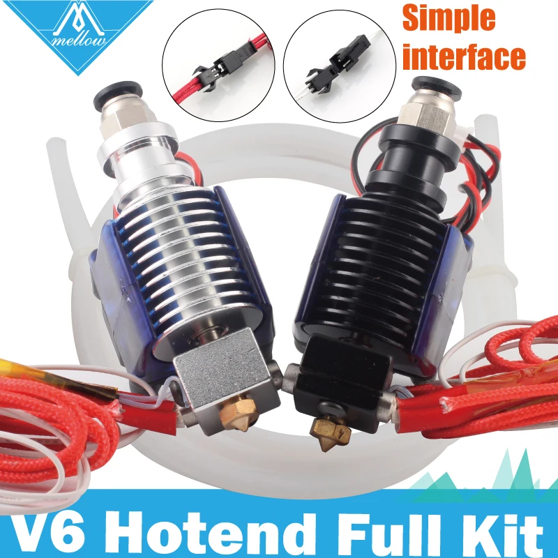 Запчасти для 3D-принтера Mellow 12 В 24 E3D V6 Hotend tube Kit 0 4/1 75 мм J-head дистанционный экструдер