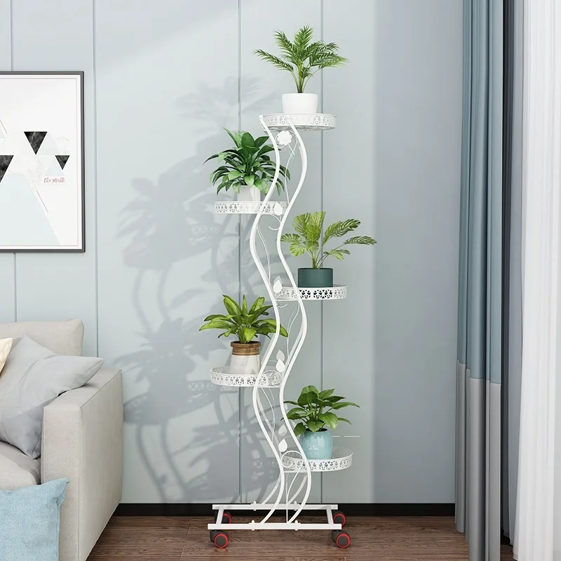 Version J Открытый Декор декоратор Варанда Balkon Salincagi металлическая полка Terrasse украшения растения на балконе стенд Balcon цветок железная стойка - Цвет: Version J