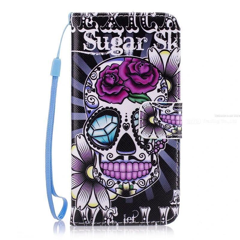 Rose skll Роскошный кожаный флип-Бумажник Мягкий чехол из ТПУ для Samsung Galaxy A3 A 3 Чехлы SM A300H A310F A310H A300F DS A310F/DS чехол для телефона - Цвет: Rose skll