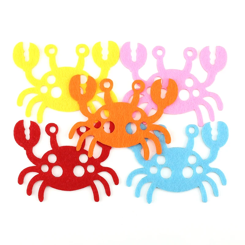 Нетканый Войлок ремесло мультфильм большой краб аппликации DIY войлочные патчи