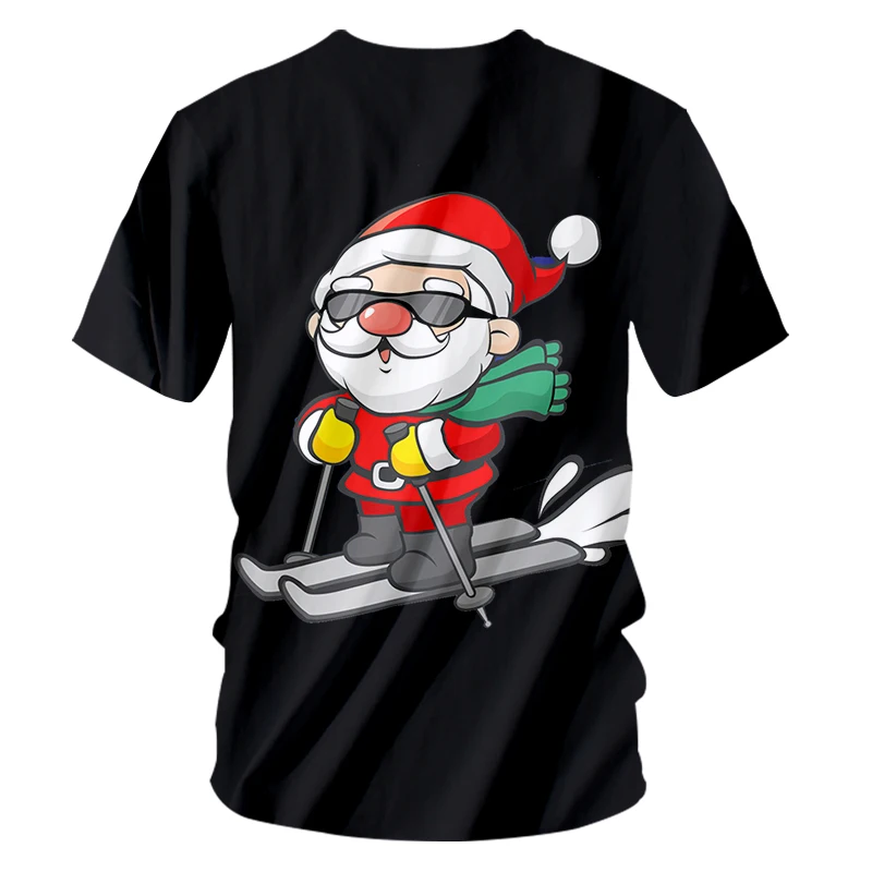 OGKB Мужская Рождественская трендовая футболка с 3D принтом для катания на лыжах и
