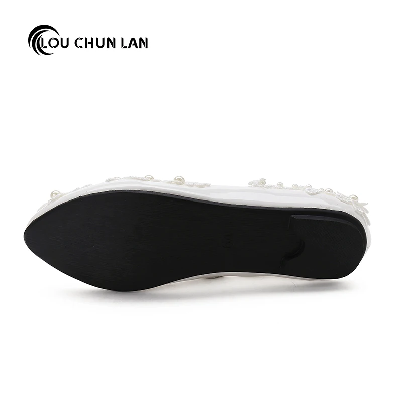 Взрослые Туфли Без каблука белый цвет на шнуровке платье подружки невесты обувь