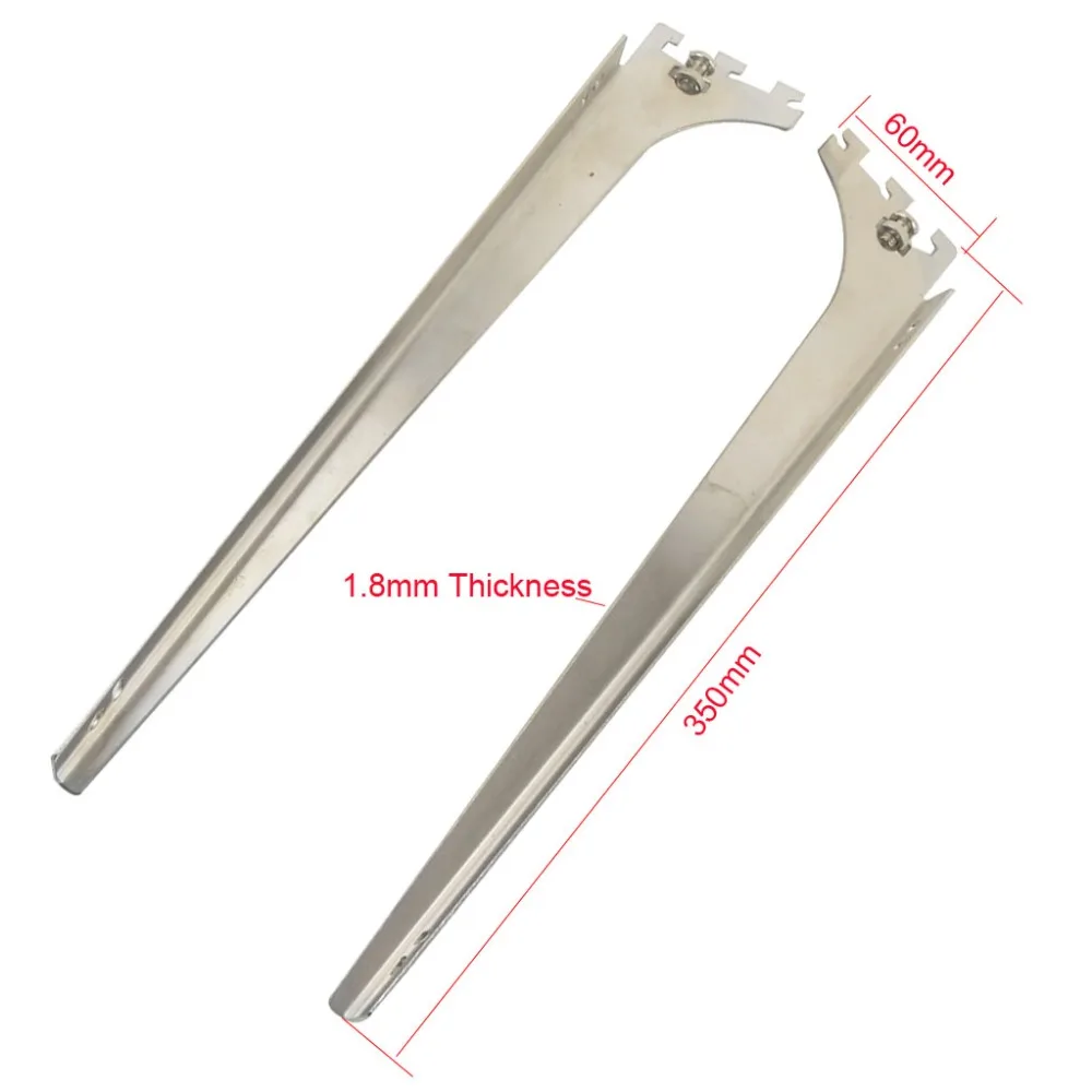 

1 pair 350mm Length Shelf Bracket Metal 1.8mm Thickness Shelf Plate Board Support for AA Shelf