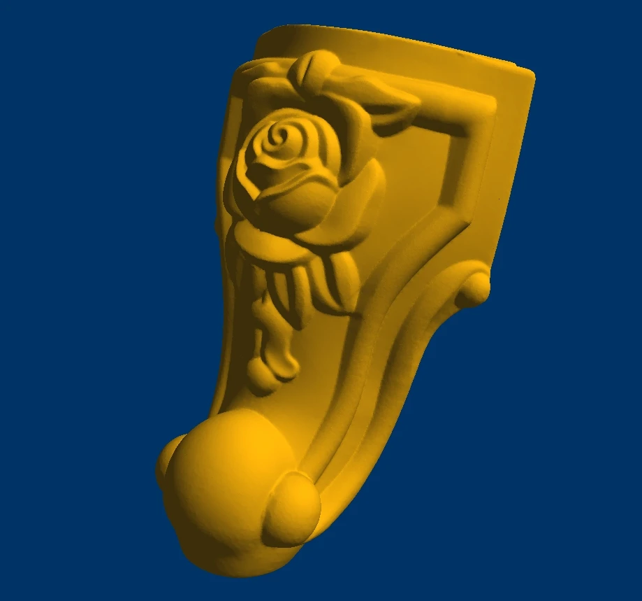 Модель 3D STL для фрезерного станка с ЧПУ рельефные ножки мебели 27 дюймов (длина