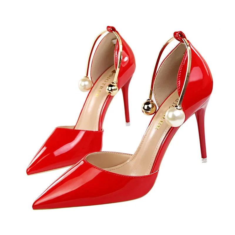 YOUKENITI/Новые пикантные туфли-лодочки женские свадебные туфли на высоком каблуке