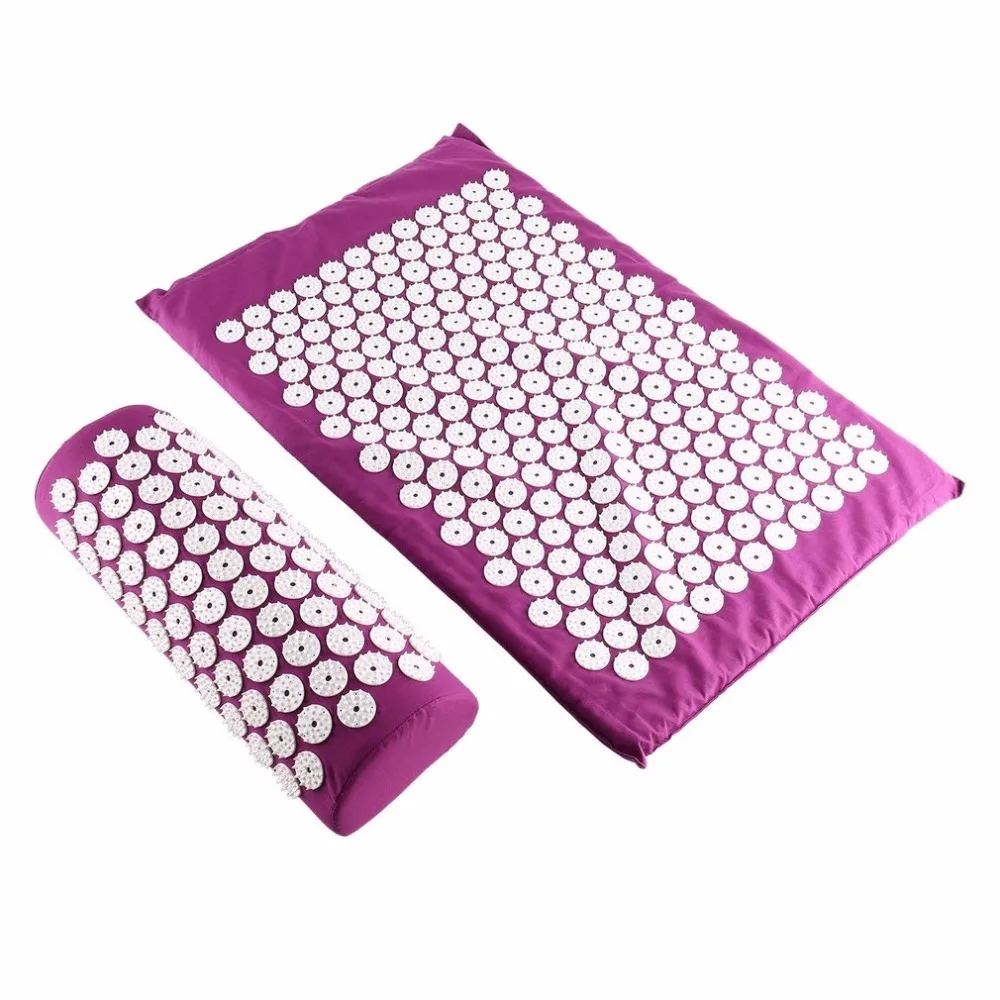 

Body Head Foot Neck Massager Cushion Mat Set Acupressure Relieve Stress Pain Aches Muscle Tension Spike Yoga Mat With Pillow hot
