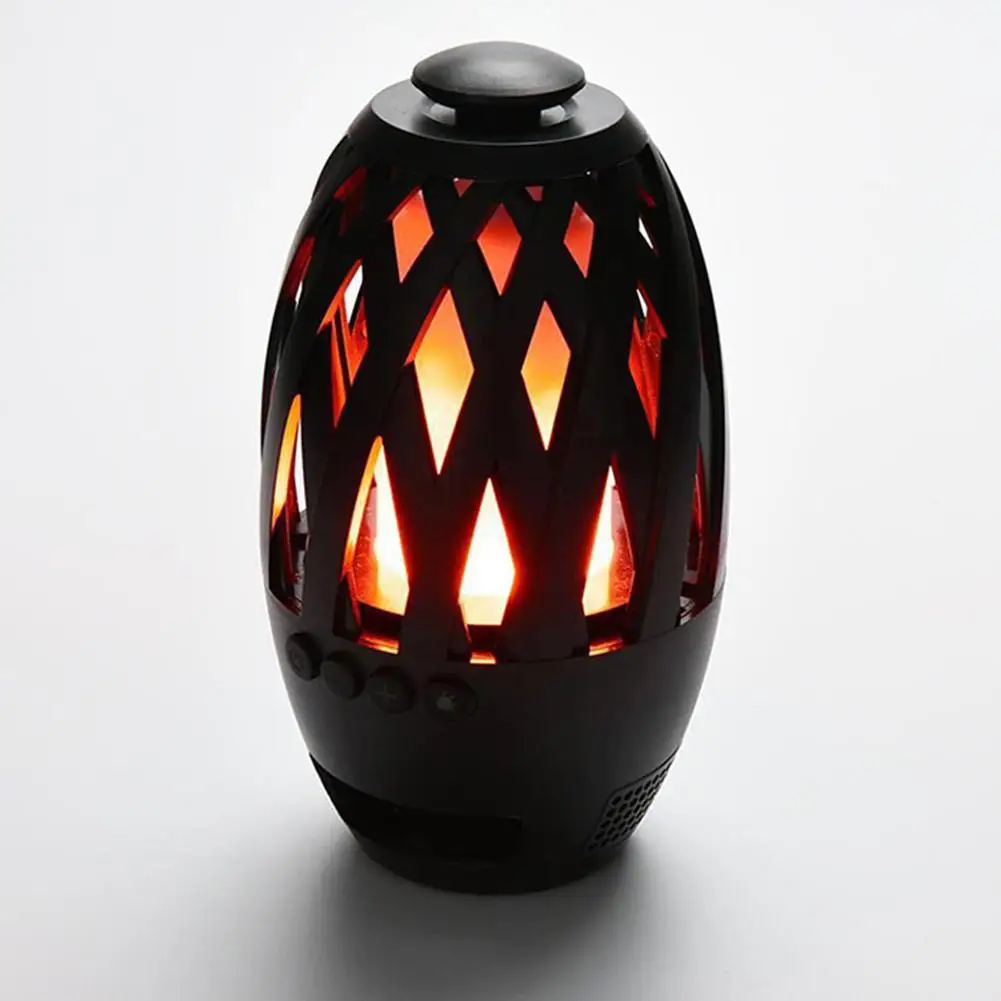 Пламя атмосферный свет Bluetooth динамик Открытый Кемпинг Мини Бас