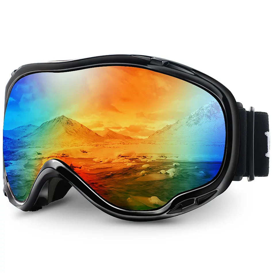 001 multicolor lens JULI снежные очки Зимние виды спорта Сноуборд над очками с анти-туман УФ-защитой для мужчин женщин маска Снегоход очки M1 - Цвет линз: 001 multicolor lens