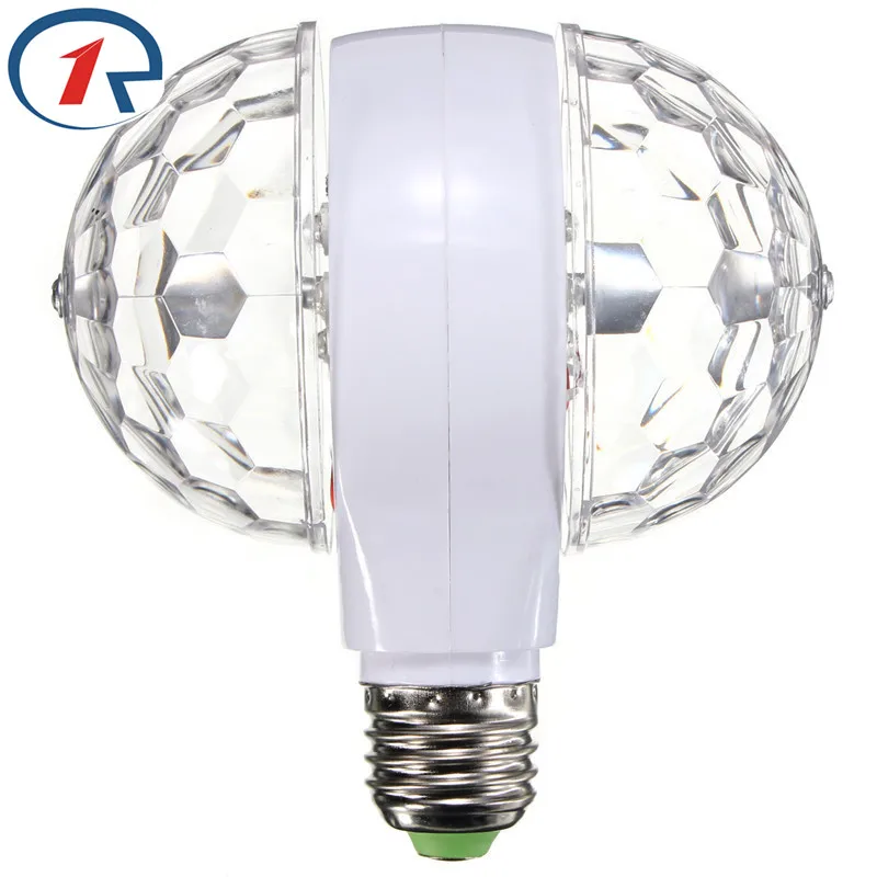 Цветной Вращающийся RGB светодиодный сценический светильник ZjRight 3 Вт праздничный